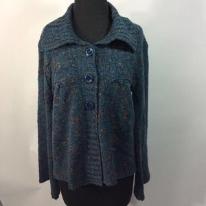 Vintage Tivoli Cardigan M Blue Multicolored